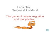 Lets play... Snakes & Ladders! The game of racism, migration and xenophobia