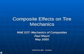 MAE 537 May 2005 Paul Mayni Composite Effects on Tire Mechanics MAE 537: Mechanics of Composites Paul Mayni May 2005.
