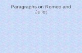 Paragraphs on Romeo and Juliet. Tips Dont mention how great or beautiful Shakespeares writing is. We know this. Shakespeare uses imagery to describe Romeos.