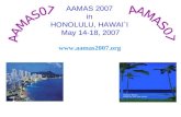 AAMAS 2007 in HONOLULU, HAWAI`I May 14-18, 2007 .