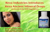 Keva Industries Introduces Keva Ancient Mineral Drops Produced under GMP Regulations In Collaboration With UK Based Nayo Pharma.