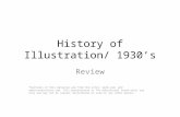 History of Illustration/ 1930s Review * portions of this material are from the sites: bpib.com; and americanarchives.com. This presentation is for educational.