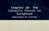 Chapter 28: The Catholic Church in Scripture UNDERSTANDING THE SCRIPTURES.