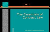 UNIT 7 The Essentials of Contract Law SUNY CRIMINAL & BUSINESS LAW/MUSOLINO.