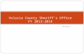 10/10/13 Volusia County Sheriffs Office FY 2013-2014.