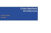 Crisis Resilient Architecture Graeme Burnett Apr 2005.