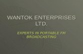 WANTOK ENTERPRISES LTD. EXPERTS IN PORTABLE FM BROADCASTING.