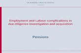© De Pardieu Brocas Maffei A.A.R.P.I. Employment and Labour complications in due diligence investigation and acquisition Pensions.