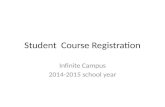 Student Course Registration Infinite Campus 2014-2015 school year.