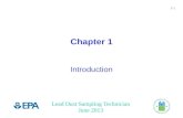 Lead Dust Sampling Technician June 2013 1-1 Chapter 1 Introduction.