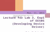 Lecture for Lab 3, Exp1 of EE505 (Developing Device Driver) T.A. Chulmin Kim CoreLab. Mar, 11, 2011 [XenSchedulerPaper_Hotcloud-commits] r21 -