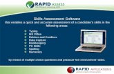 Skills Assessment Software that enables a quick and accurate assessment of a candidates skills in the following areas: Typing MS Office Debtors and Creditors.