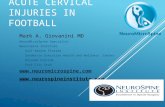 ACUTE CERVICAL INJURIES IN FOOTBALL Mark A. Giovanini MD NeuroMicroSpine Specialist Neurospine Institute Gulf Breeze Florida Sandestin Executive Health.