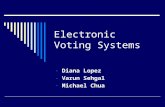 Electronic Voting Systems - Diana Lopez - Varun Sehgal - Michael Chua.