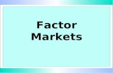 Factor Markets. Remember … u u A factor of production is something that is used to produce some output. u u also called an input or a productive resource.