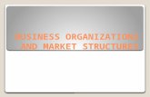 BUSINESS ORGANIZATIONS AND MARKET STRUCTURES. Forms of Business Organization There are three main forms of business organization in the United States.