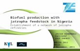 Page 1 Biofuel production with jatropha feedstock in Nigeria Establishment of a network of jatropha refineries NNECEA 2011 Abuja 4 November, 2011 JAVIER.
