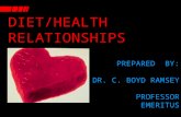 DIET/HEALTH RELATIONSHIPS PREPARED BY: DR. C. BOYD RAMSEY PROFESSOR EMERITUS.