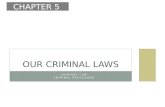 CRIMINAL LAW CRIMINAL PROCEDURE OUR CRIMINAL LAWS CHAPTER 5.