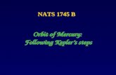 Orbit of Mercury: Following Keplers steps NATS 1745 B.
