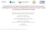 Development of a regional-scale pollen emission and transport modeling framework for investigating the impact of climate change on allergenic airway disease.
