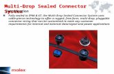 Multi-Drop Sealed Connector System Introduction Fully sealed to IP66 & 67, the Multi-Drop Sealed Connector System uses cable-pierce technology to offer.