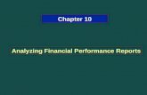 Chapter 10 Analyzing Financial Performance Reports.