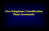 Five Kingdoms Classification Plant Systematic. Major Divisions of Life: Taxonomic rankings: –Species (smallest) –Genus –Family –Order –Class –Phylum –Kingdom.