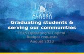 Graduating students & serving our communities FY15 Operating & Capital Budget requests August 2013.