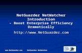 Www.NetGuarder.comNetGuarder NetWatcher NetGuarder NetWatcher Introduction - Boost Enterprise Efficiency Dramatically .