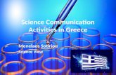 Science Communication Activities in Greece Menelaos Sotiriou Science View.