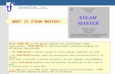 What is STEAM MASTER Thermoflow, Inc. While STEAM PRO is the design program for conventional steam cycle plants, STEAM MASTER is the associated simulation.