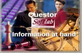 1 Information at hand Questor 2 What is Questor ? The problem that Questor solves in the organizations Questor´ users Functionalities : –Queries –Reports.