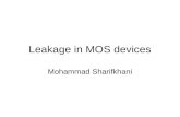 Leakage in MOS devices Mohammad Sharifkhani. Reading Text book, Chapter III K. Roys Proc. of IEEE paper.