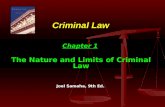 Criminal Law Chapter 1 The Nature and Limits of Criminal Law Joel Samaha, 9th Ed.