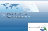 Green Cooling Association Inc R744 & HC use in Australasia.