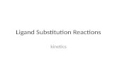 Ligand Substitution Reactions kinetics. Water Exchange Reactions M n+ log k (sec -1 ) Cr 3+ -6 V 2+ -2 Cr 2+ 9 Cu 2+ 9 SLOW FAST 15 orders of magnitude.