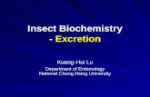 Insect Biochemistry - Excretion Kuang-Hui Lu Department of Entomology National Chung Hsing University.