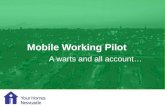 Mobile Working Pilot A warts and all account…. Mobile Working 1 st August 2013 YHN – Background ….. Arms Length Management Organisation (ALMO) 29,500.
