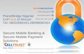 Text Here Title here please PlanetBridge Nigeria/ CellTrust of Africa® Tel: 08033082421,08098082421 Secure Mobile Banking & Secure Mobile Payment Solutions.