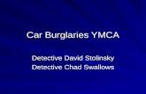 Car Burglaries YMCA Detective David Stolinsky Detective Chad Swallows.