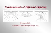 Fundamentals of Efficient Lighting Presented By: Carolina Consulting Group, Inc.