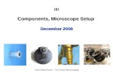 III Components, Microscope Setup December 2008 Rudi Rottenfusser – Carl Zeiss MicroImaging.