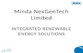 1/18 Minda NexGenTech Limited INTEGRATED RENEWABLE ENERGY SOLUTIONS.