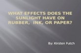 By: Kirsten Futch. Ultraviolet light UV radiation Rubber bands Paper Dyes.