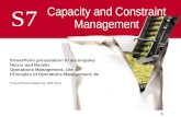 1 S7 Capacity and Constraint Management PowerPoint presentation to accompany Heizer and Render Operations Management, 10e Principles of Operations Management,
