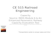 CE 515 Railroad Engineering Capacity Source: REES Module 6 & An Enhanced Parametric Railway Capacity Evaluation Tool 20Papers/Lai%20&%20Barkan%20TRB09-1161-Final.pdf.