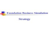 Foundation Business Simulation Strategy. Strategy Strategy and Tactics differ mainly around time scale. In Foundation®, a 5-8 year Strategy is supported.