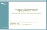 Expanding Advocacy Capacity: Findings from the Evaluation of The California Endowment Clinic Consortia Policy and Advocacy Program Prepared by Annette.