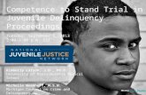 ModelsforChange Systems Reform in Juvenile Justice Competence to Stand Trial in Juvenile Delinquency Proceedings Tuesday, September 3, 2013 2:00-3:00 p.m.